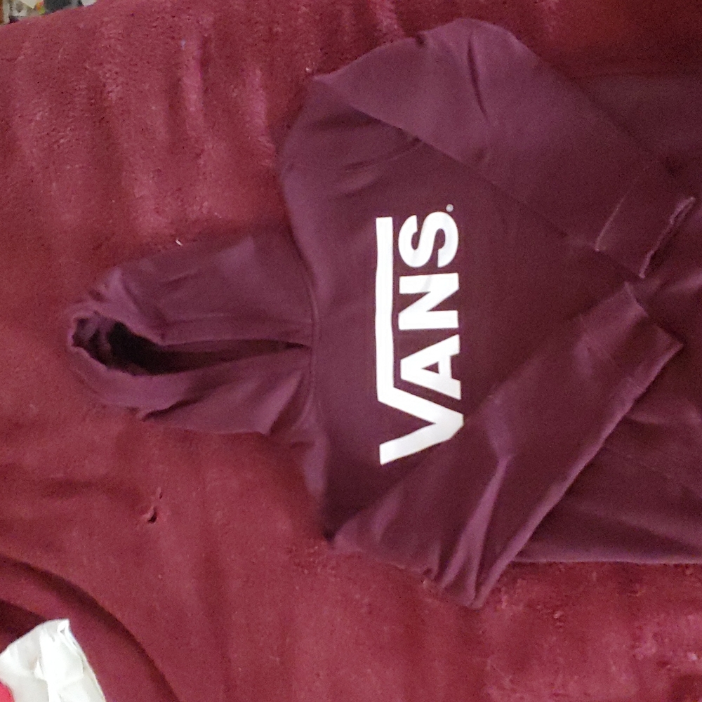 Vans burgundy boys hoodie